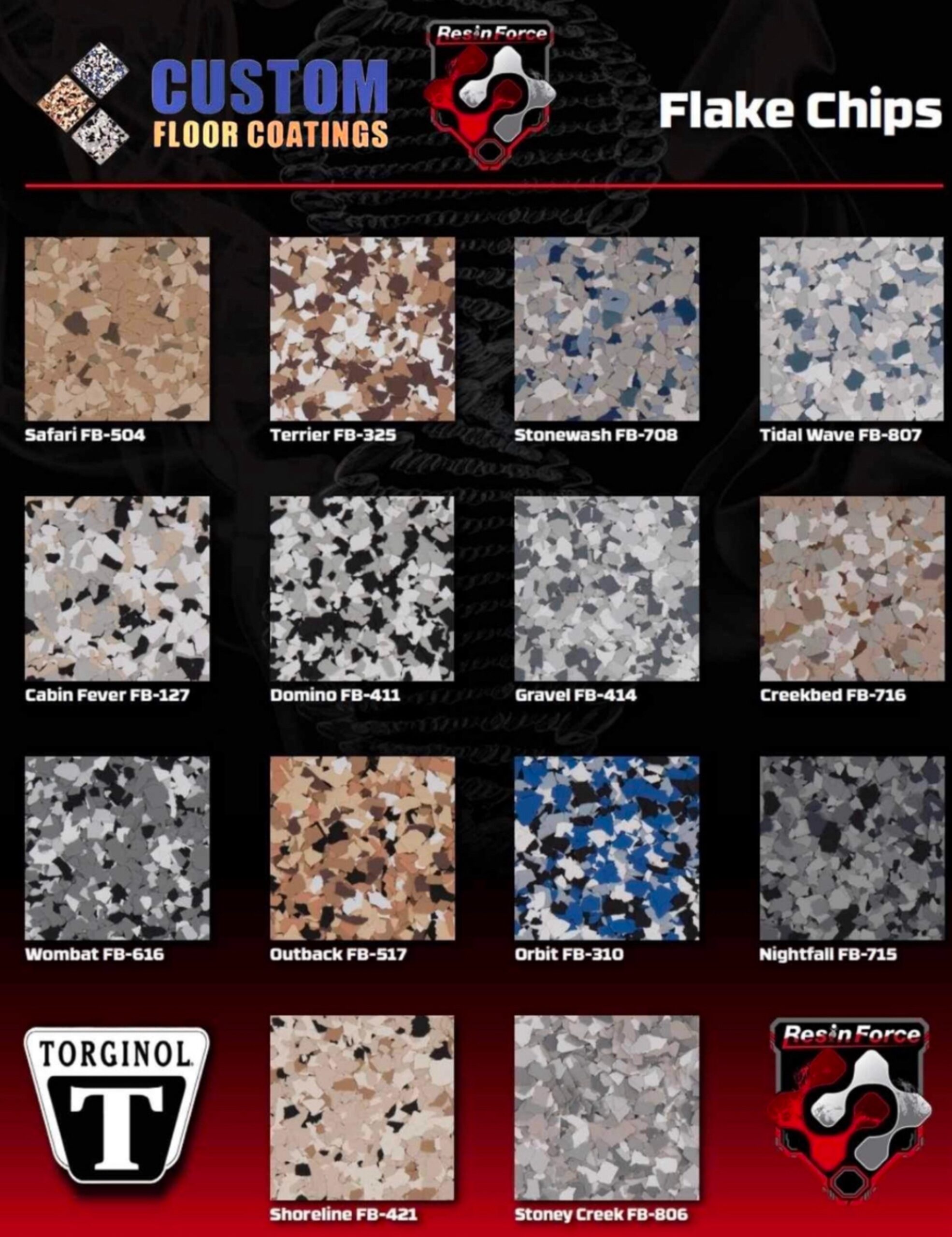 Cust Floor Coatings Color Samples