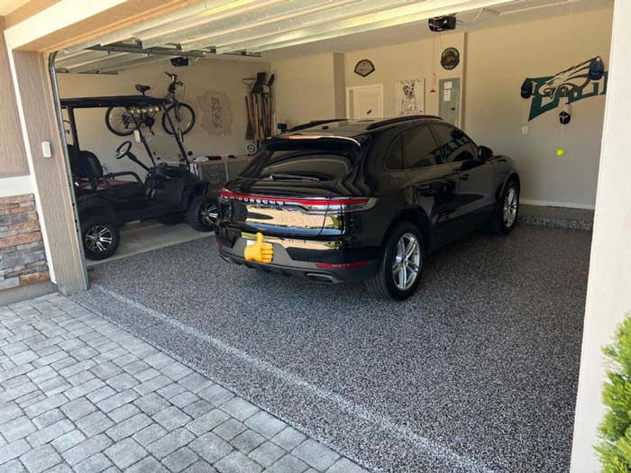 Decorative flooring with interior flake coating in Jacksonville & St. Augustine, FL