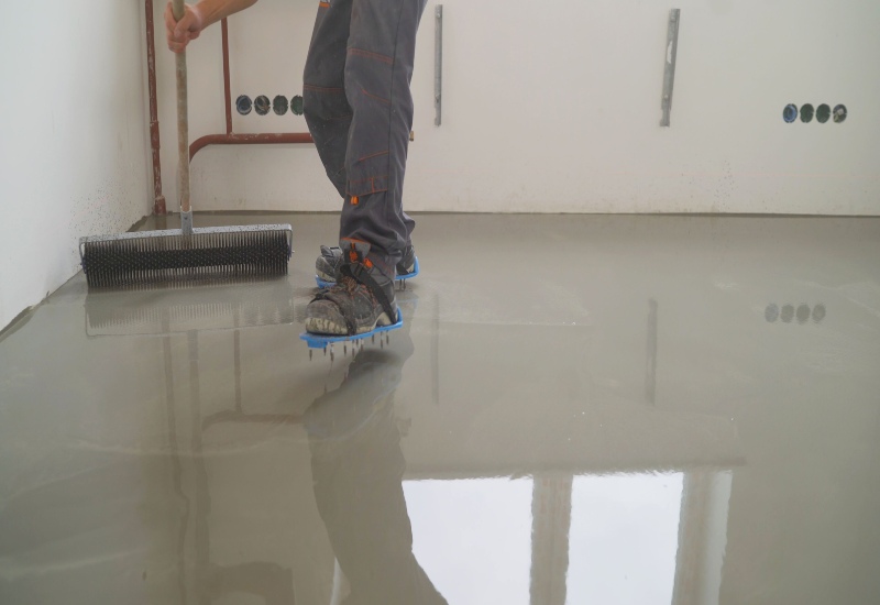 Applying Shiny Epoxy Floor Coating in Jacksonville & St. Augustine
