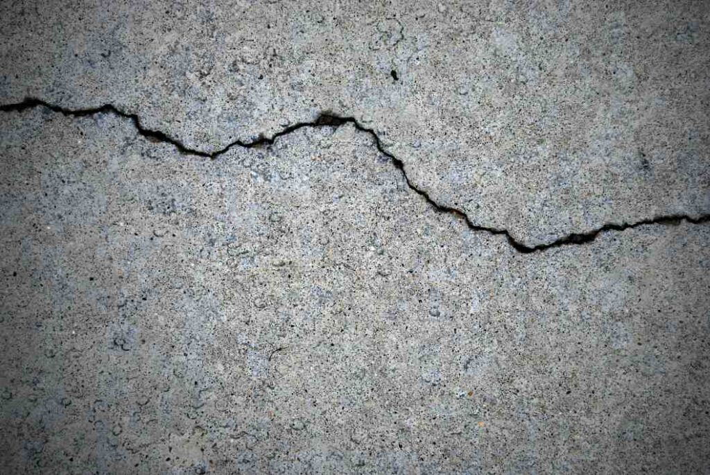 A cracked concrete floor close-up in St. Augustine, FL