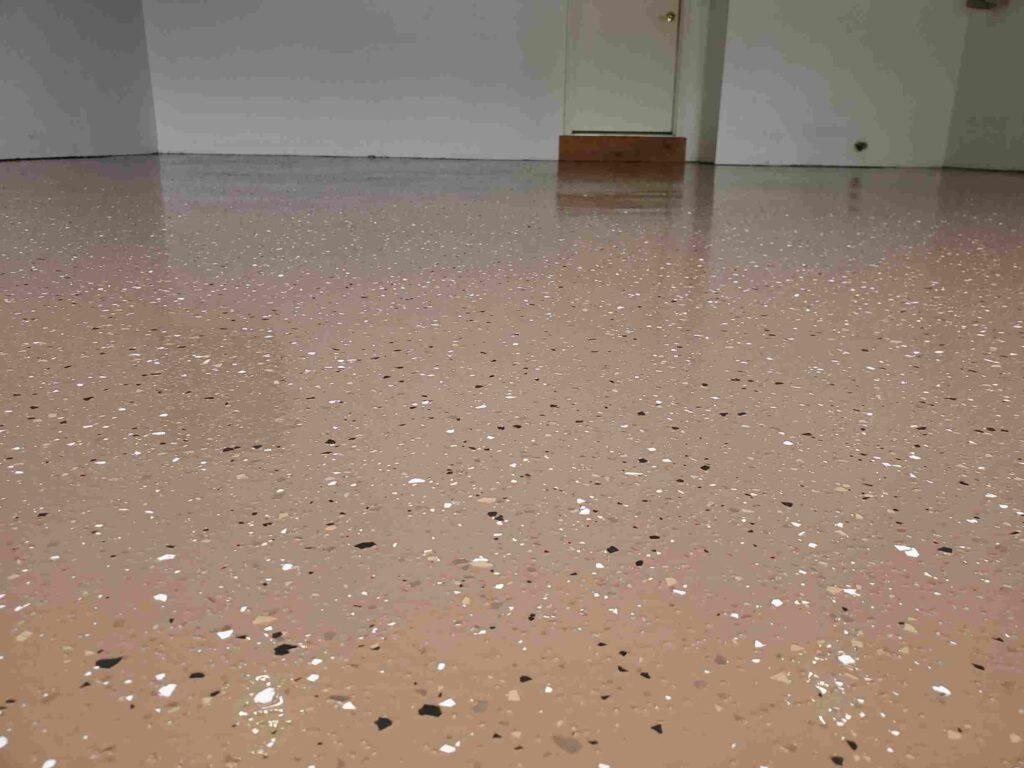 A garage floor with a fresh coating in St. Augustine, FL