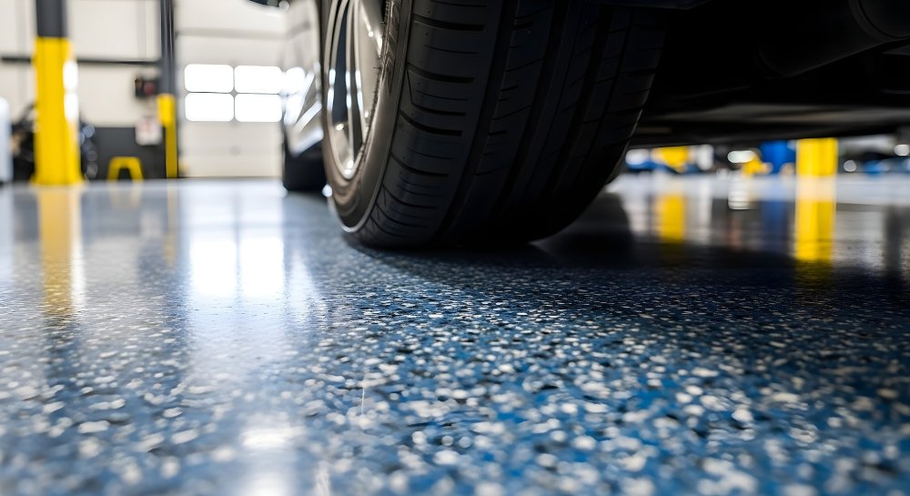 Blue Garage Flooring